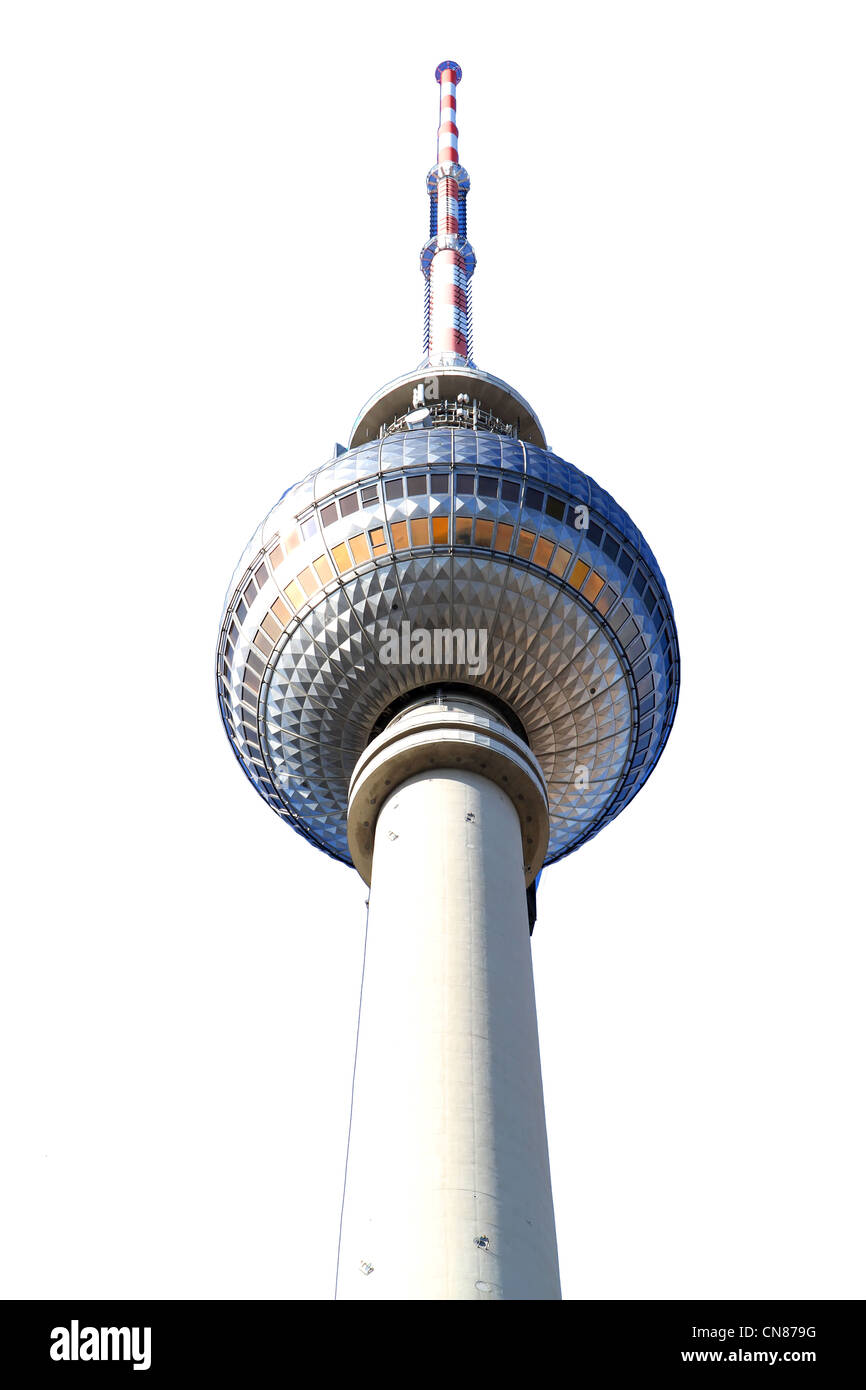 Der Fernsehturm am Alexanderplatz in Berlin Stockfoto