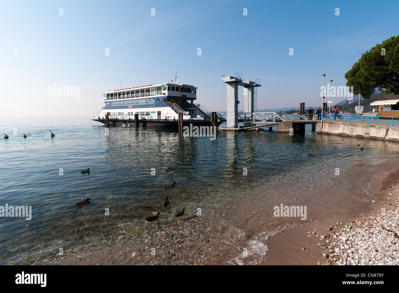 Toscolano - Maderno, Lago di Garda, Lombardei, Italien. Stockfoto