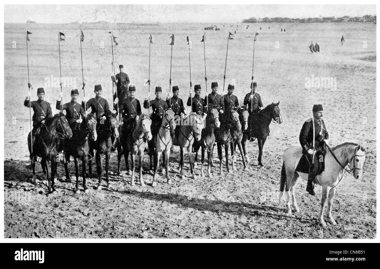 Erste veröffentlichte 1914 knacken Kader militärische Kavalleriearmee regiment Bagdad Stockfoto