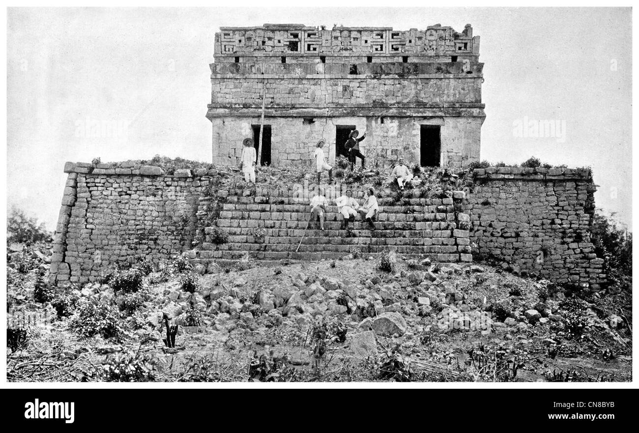 Erste veröffentlichte 1914 Gefängnis Chichen Chob Maya-Architektur Stockfoto