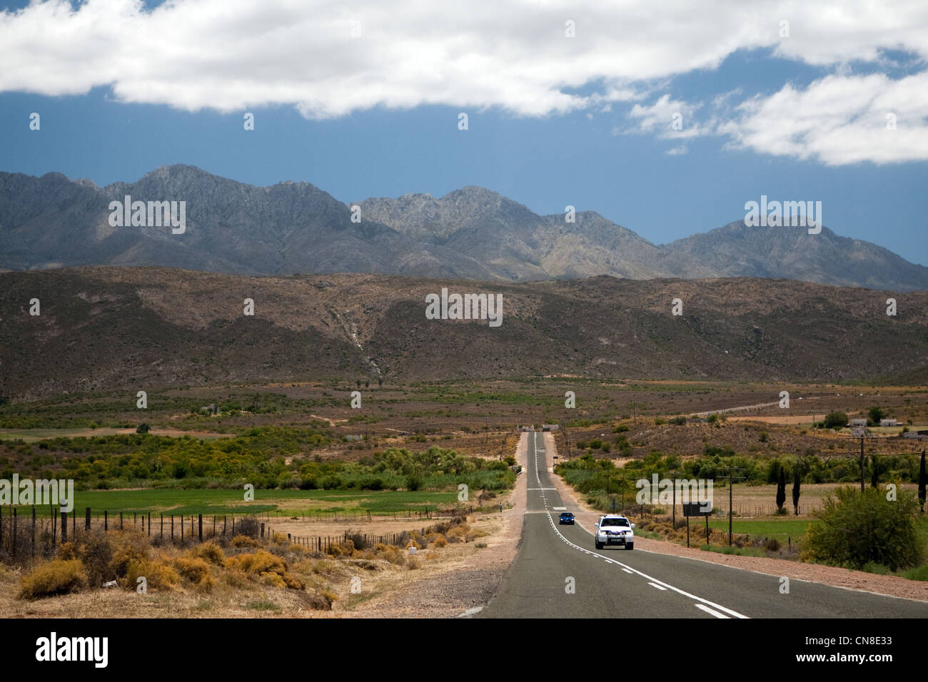 Blick auf Route 62, Garden Route, Südafrika Stockfoto