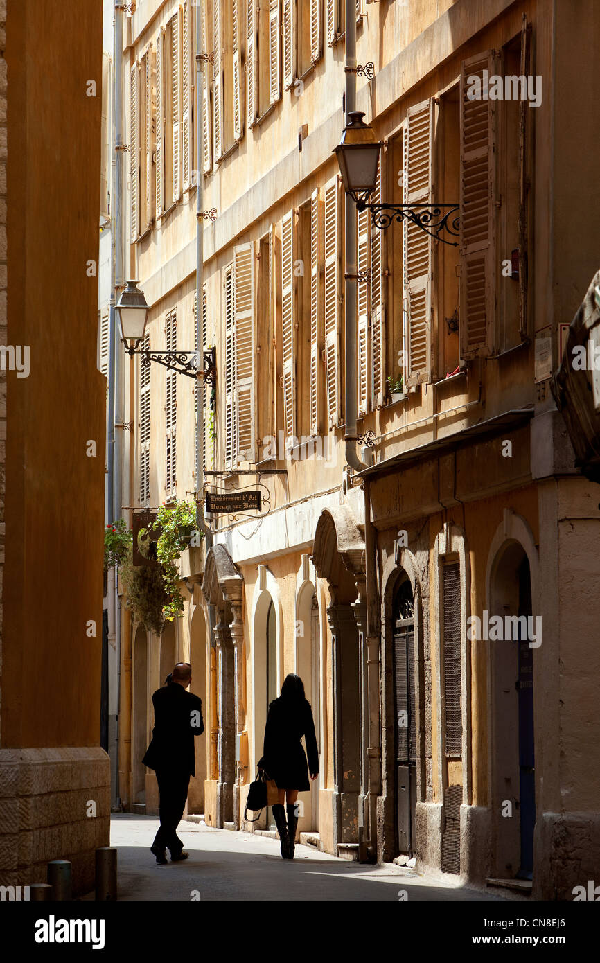 Frankreich, Alpes Maritimes, Nizza, schöne alte Straße Colonna vermochte Stockfoto