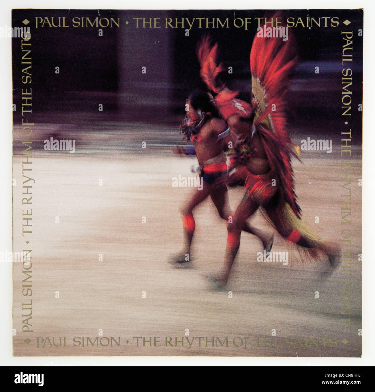 Cover des Vinyl-Albums The Rhythm Of The Saints von Paul Simon, veröffentlicht 1990 bei Warner Records Stockfoto