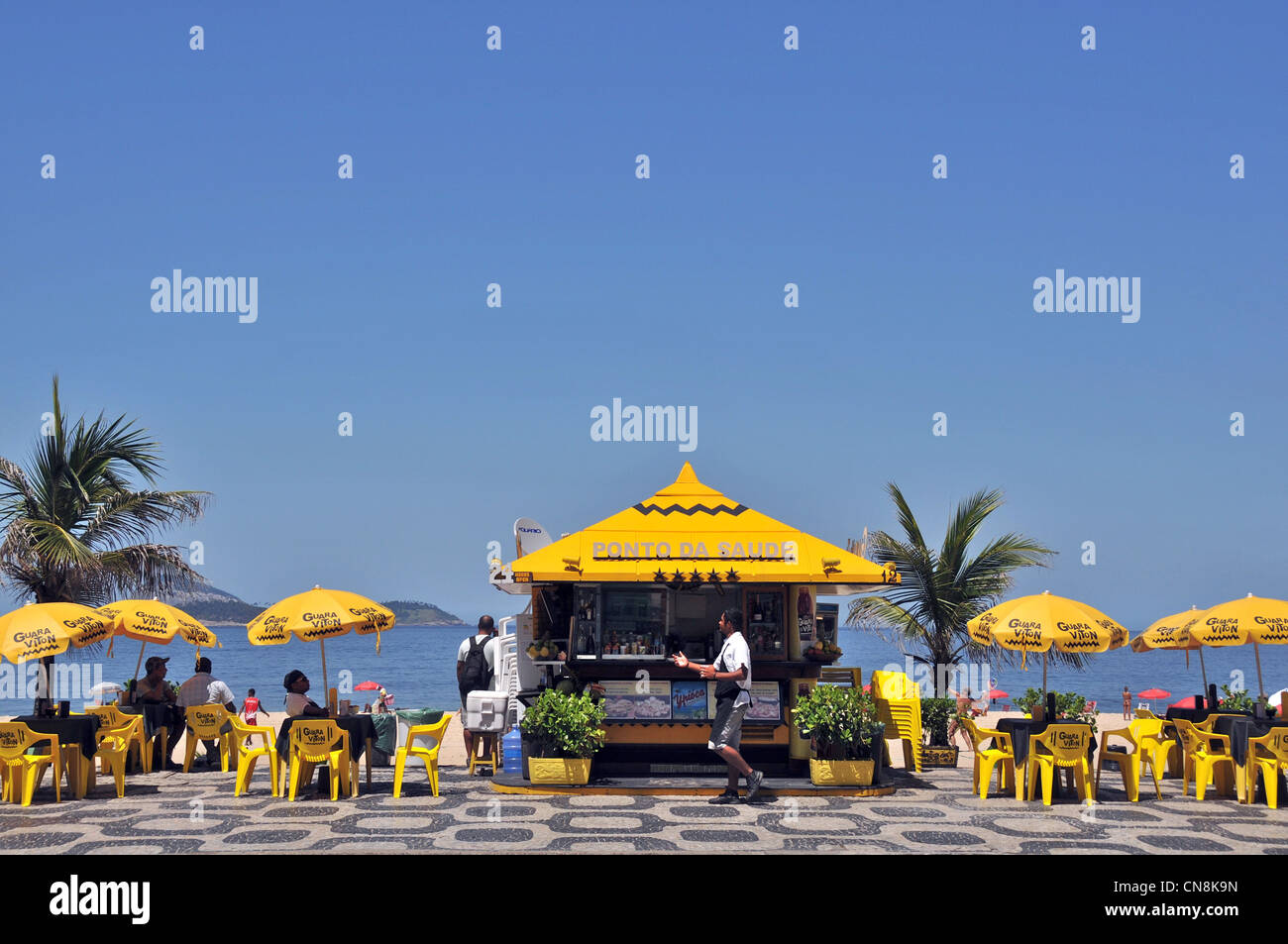 Bar-Ipanema Strand Rio De Janeiro Brasilien Südamerika Stockfoto