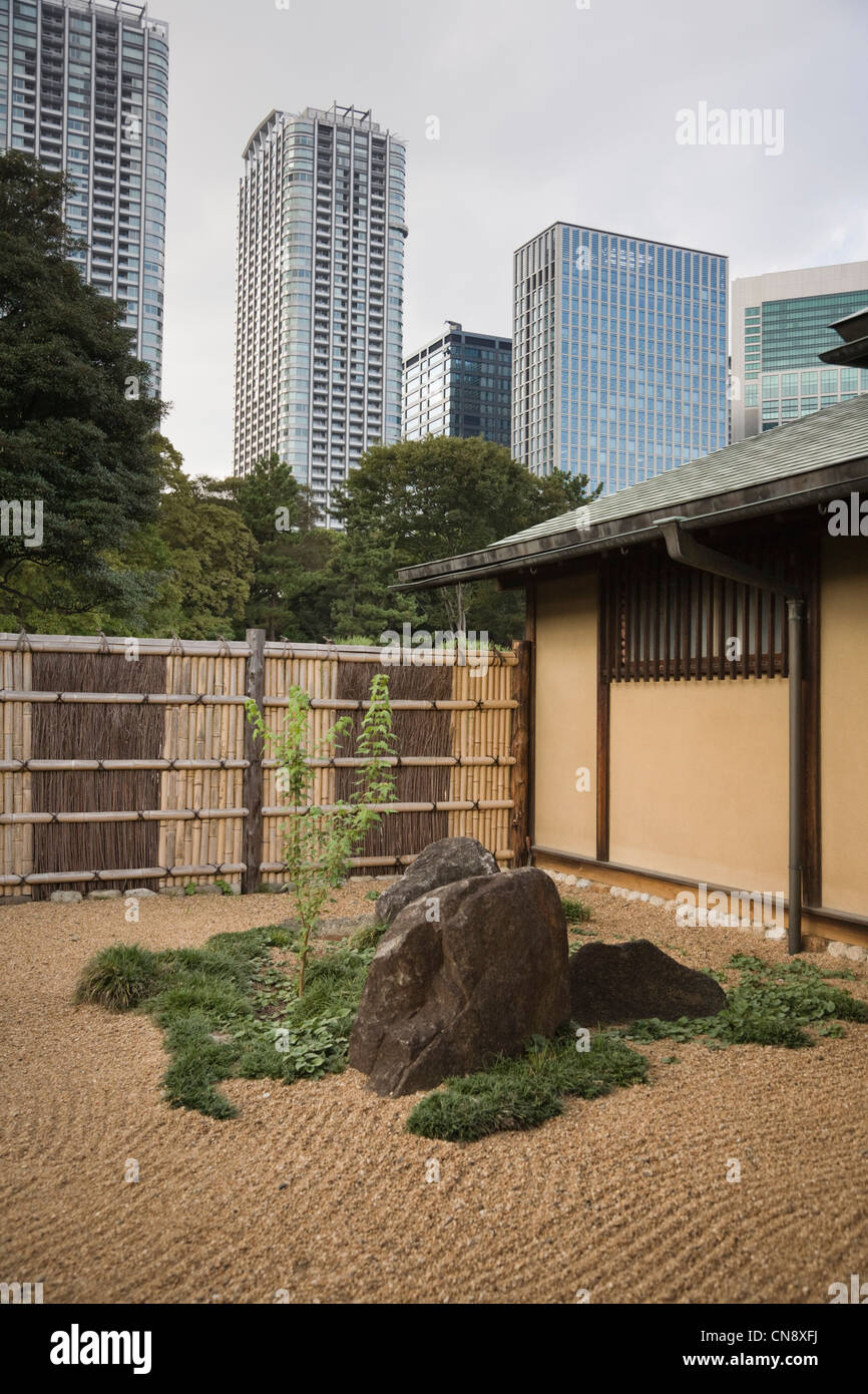 Nakajima keine Ochaya Teehaus im Hamarikyu freistehendes Garden, Tokyo, Japan Stockfoto