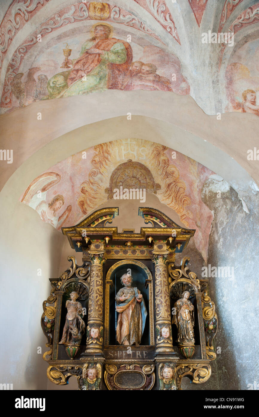 Slowenien, Region Gorenjska, Bled, das Schlossmuseum, Kapelle aus dem 16. Jahrhundert Stockfoto