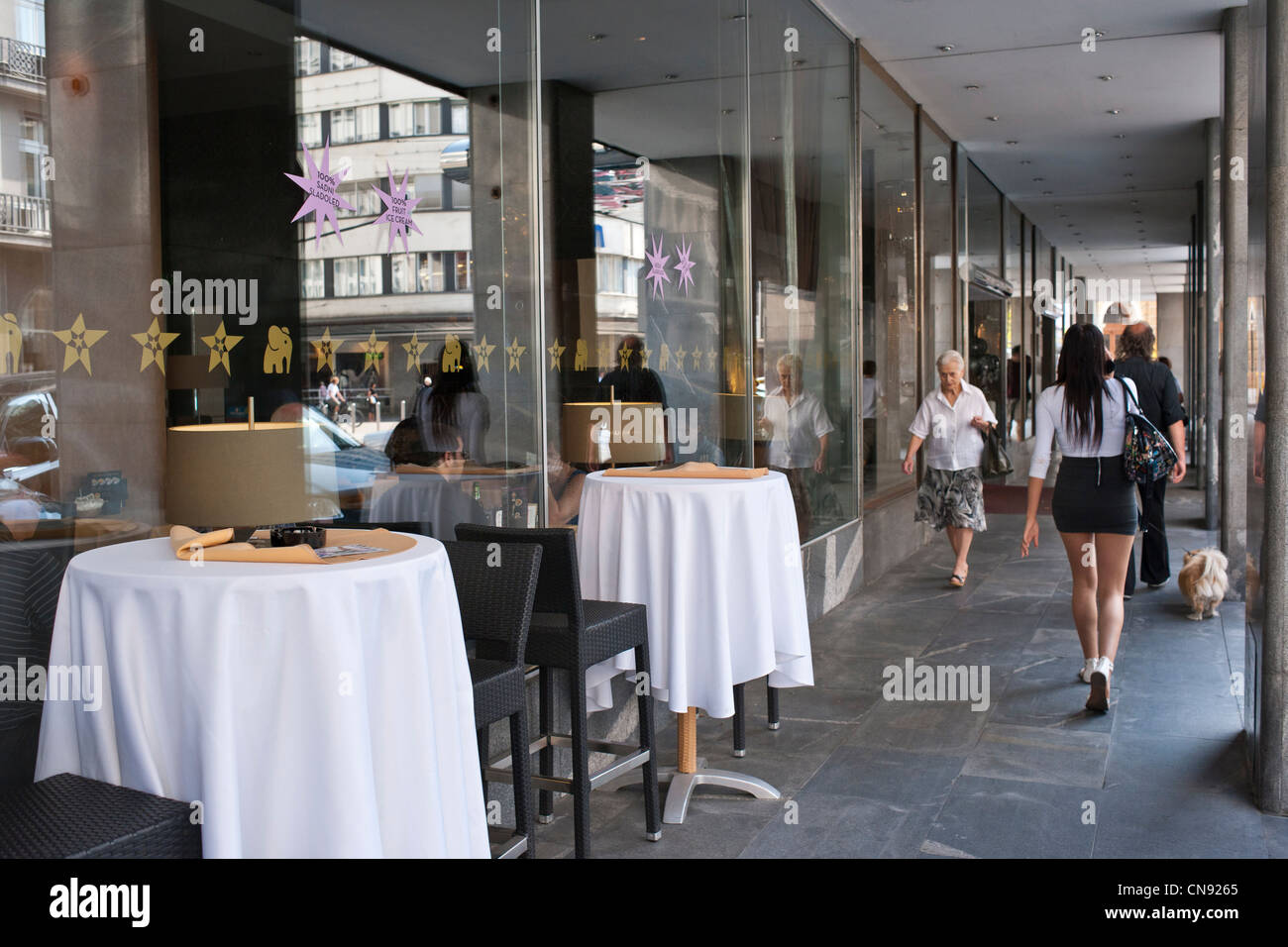 Slowenien, Ljubljana, Hauptstadt Stadt von Slowenien, Hotel Slon (Best Western Premier) Stockfoto