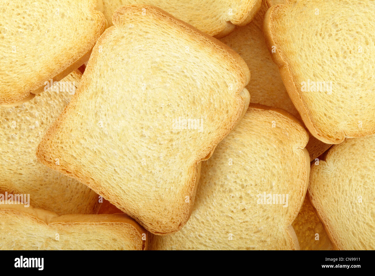 Rusk Brot Hintergrund Stockfoto