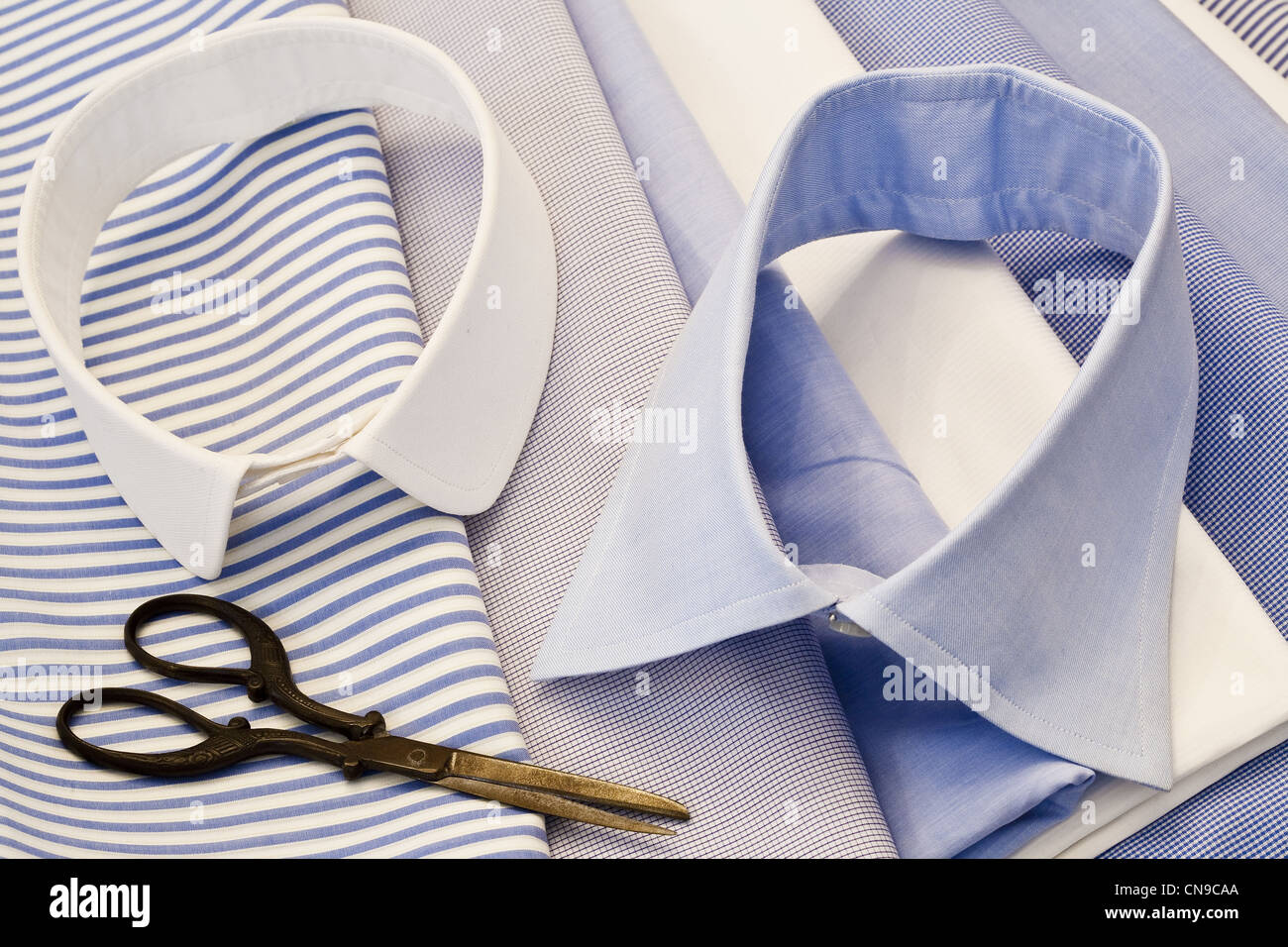Italien, Kampanien, Neapel, Viale Gramsci, Camiceria Anna Matuozzo, ein 30-Year-Old-Shop, spezialisiert auf maßgeschneiderte Hemden und Krawatten Stockfoto