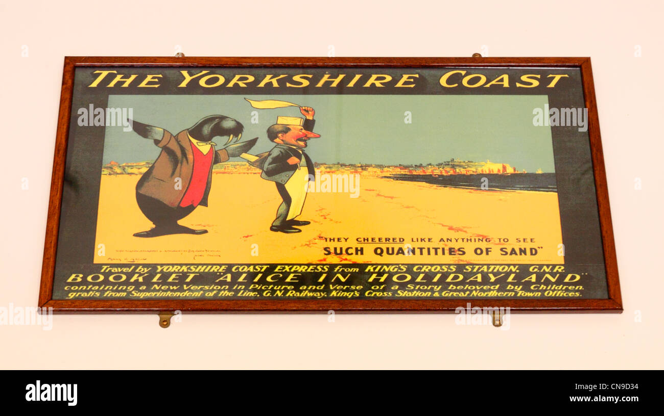 Great Northern Railway 1930er Jahre Werbeplakat für Urlaub Reisen nach Yorkshire Coast. Stockfoto