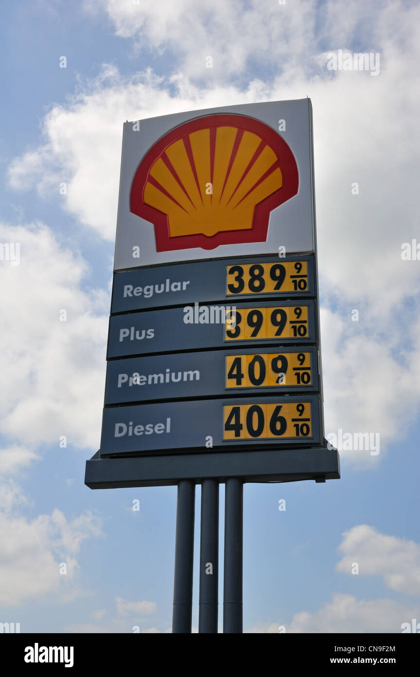 Shell-Tankstelle Stockfoto Shell-Tankstelle Stockfoto
