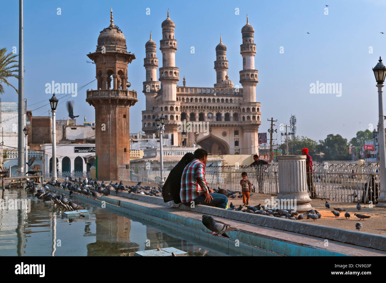 Charminar Hyderabad Andhra Pradesh, Indien Stockfoto