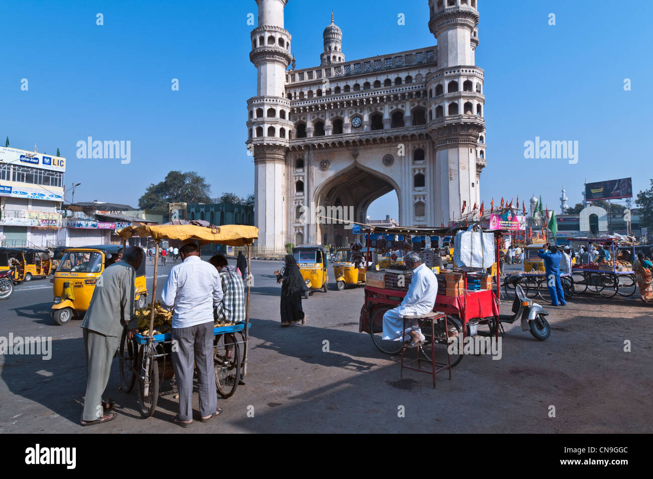 Charminar Hyderabad Andhra Pradesh, Indien Stockfoto
