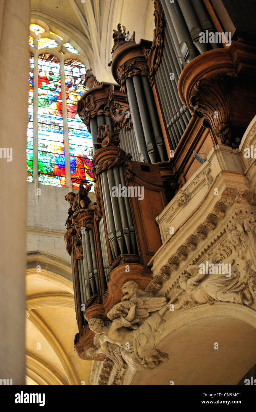 Frankreich, Paris, Le Marais-Viertel, Saint-Gervais-Saint-Protais Kirche, Orgeln Stockfoto