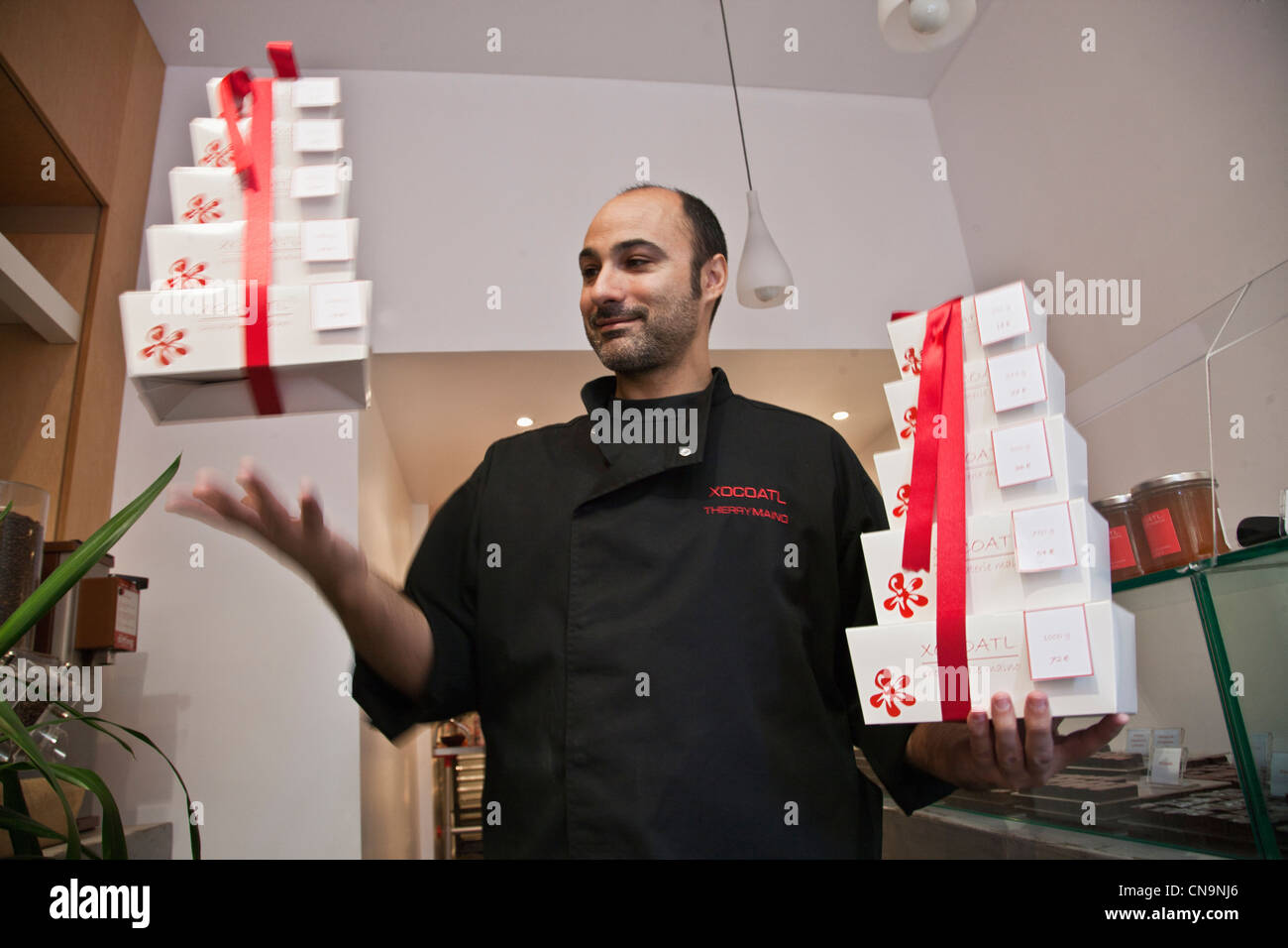 Frankreich, Bouches du Rhone, Marseille, Thierry Maino Xocoatl, Schokolade Maino Stockfoto