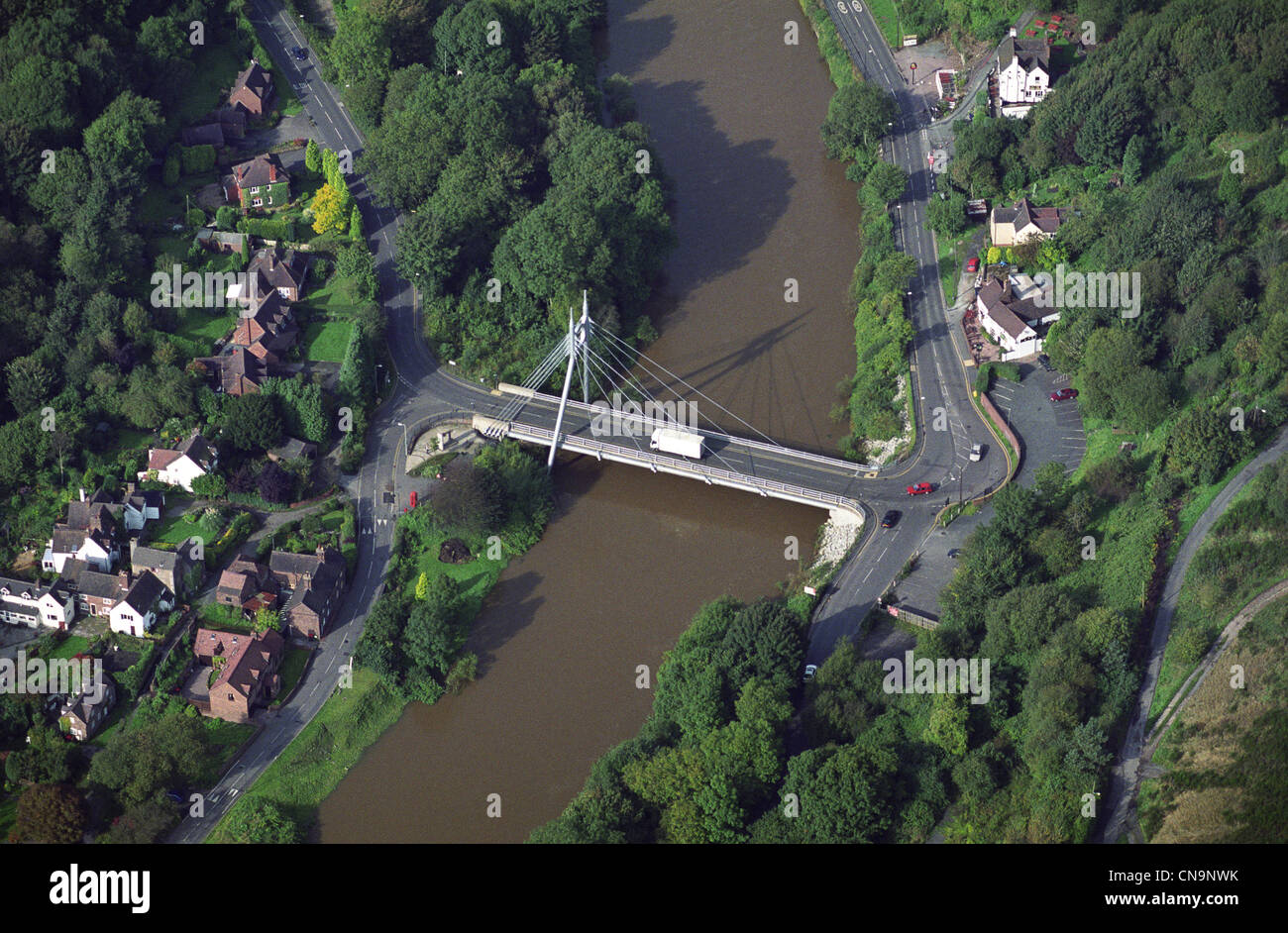 Luftaufnahme von The Free Brücke Steckfeld Telford Shropshire England Uk Herbst 1999 Stockfoto
