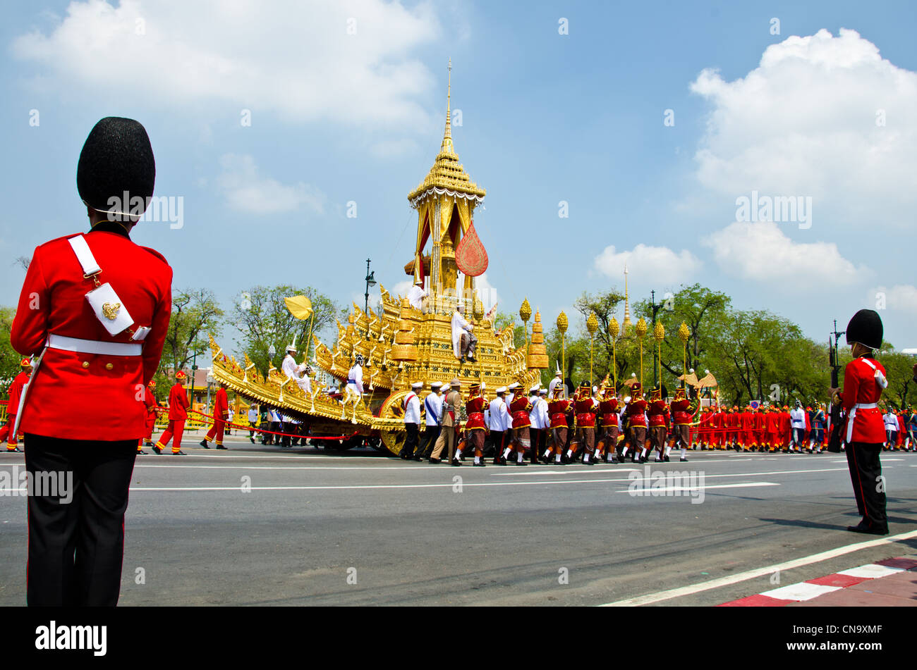 Königlichen Einäscherung von ihrer Königlichen Hoheit Prinzessin Bejaratana Rajasuda am Sanam Luang Stockfoto