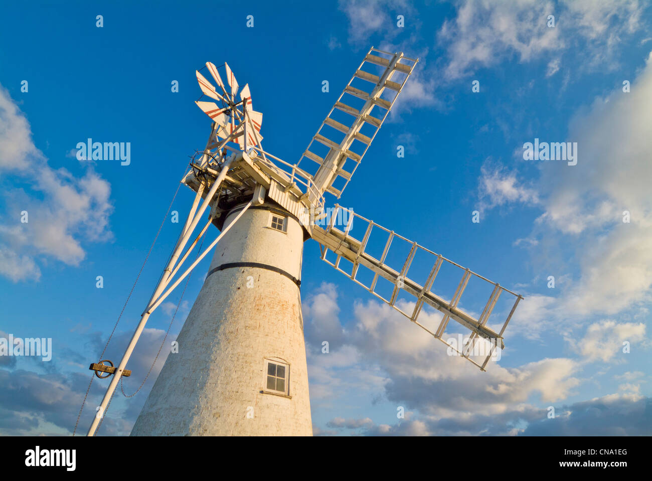 Thurne Wind Pumpe oder Windmühle am Thurne Norfolk Broads England UK GB EU Europa Stockfoto
