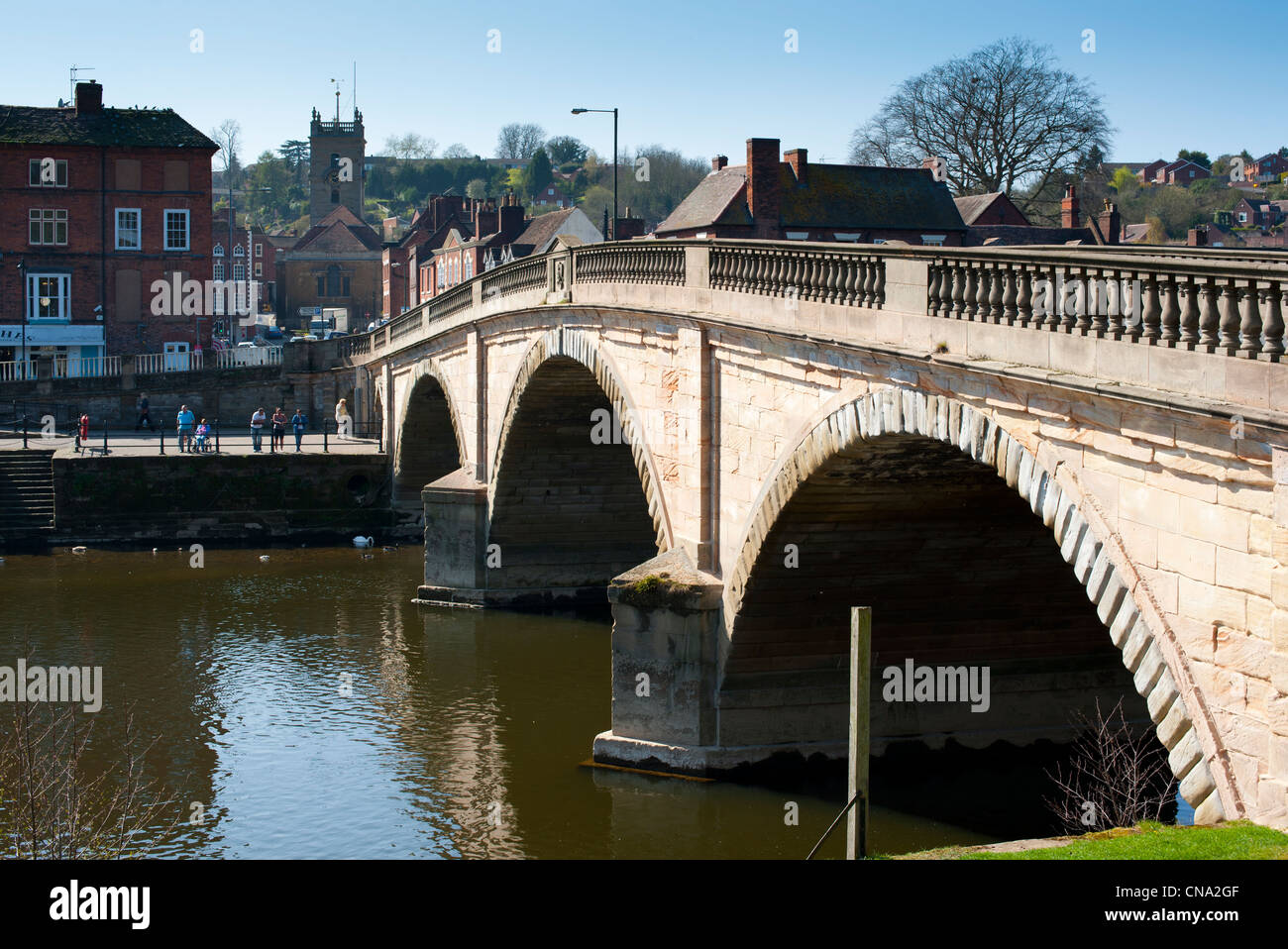 Brücke über den Fluss Severn Bewdley Worcestershire England Stockfoto