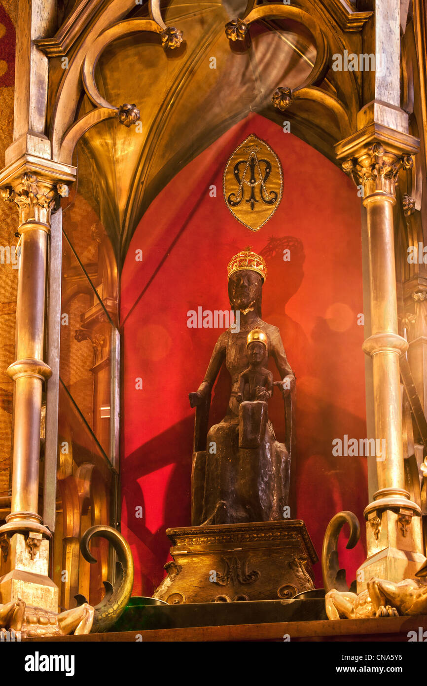 Frankreich, Lot, Rocamadour, die schwarze Madonna in der Kapelle unserer lieben Frau Stockfoto