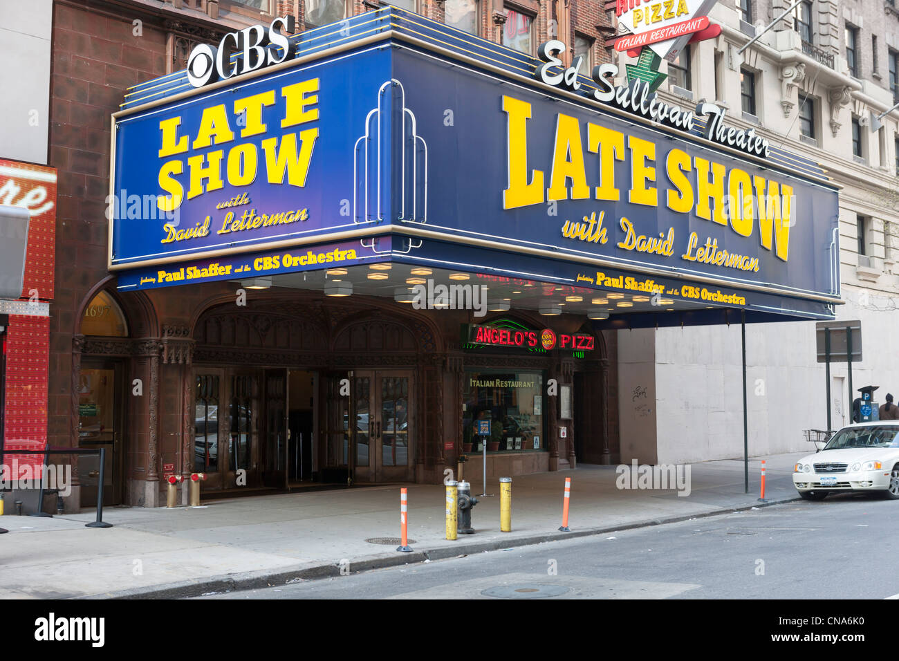 Die historische Ed Sullivan Theater am Broadway in New York City, der Heimat des "Late Show" mit David Letterman von 1993 bis 2015. Stockfoto