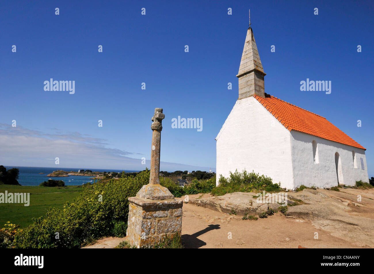 Frankreich, Côtes d ' Armor, Brehat Insel, Kapelle St. Michael und seinem Leidensweg in Granit Stockfoto