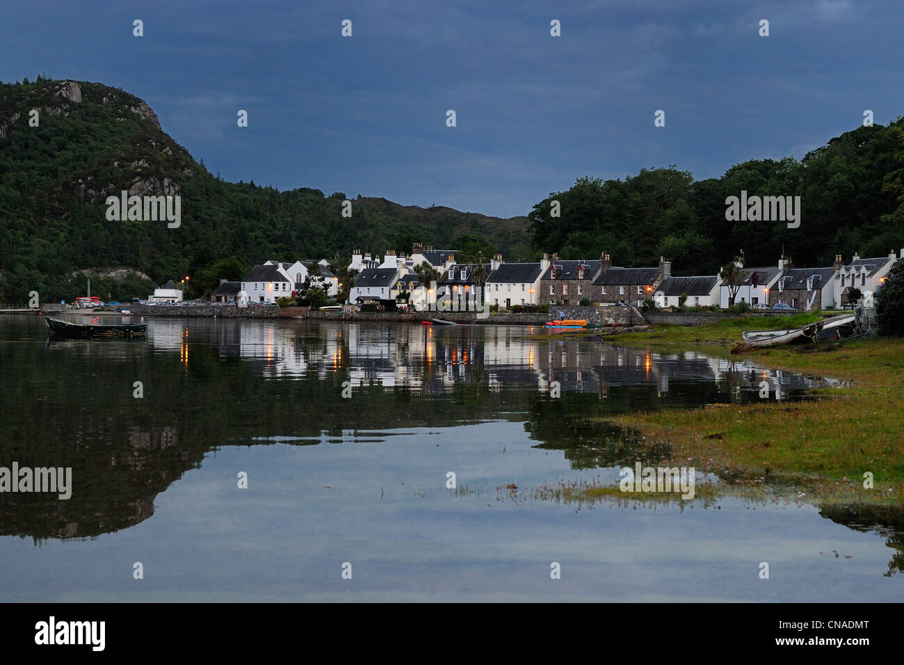 Großbritannien, Schottland, Highland, Loch Carron, Dorf Plockton Stockfoto