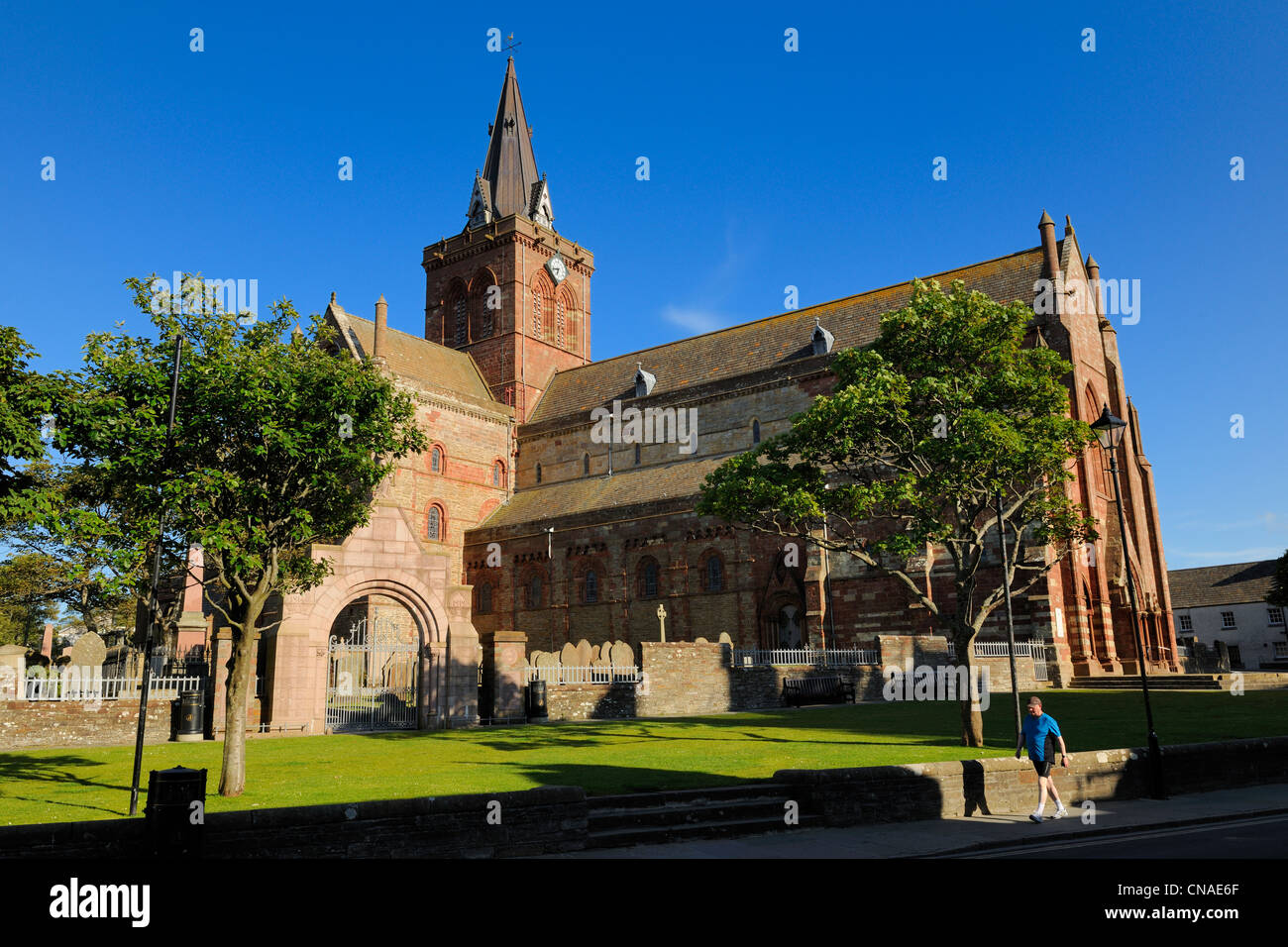 Großbritannien, Schottland, Orkney-Inseln, Festland, Stadt Kirkwall, St.-Magnus-Kathedrale Stockfoto