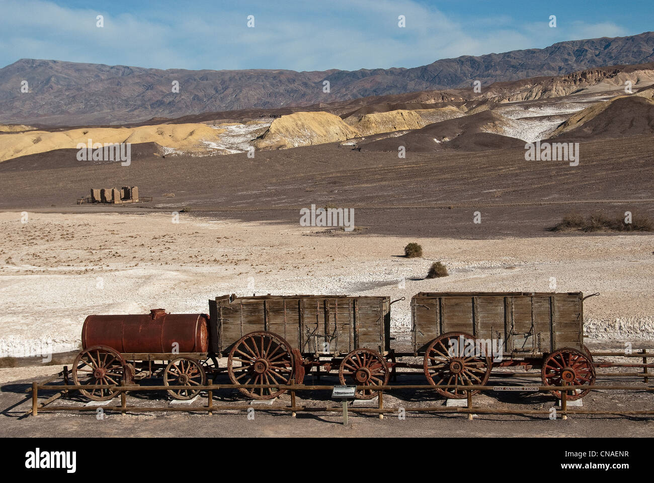 Harmony Borax arbeitet Interpretive Trail Death Valley Nationalpark Kalifornien USA Stockfoto