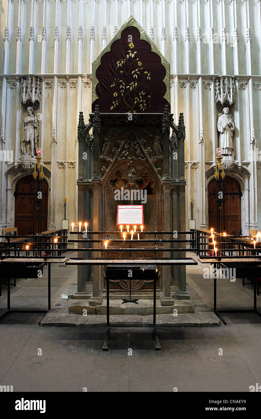 Der Schrein von St. Alban in St. Alban-Kathedrale in Hertfordshire, England. Stockfoto