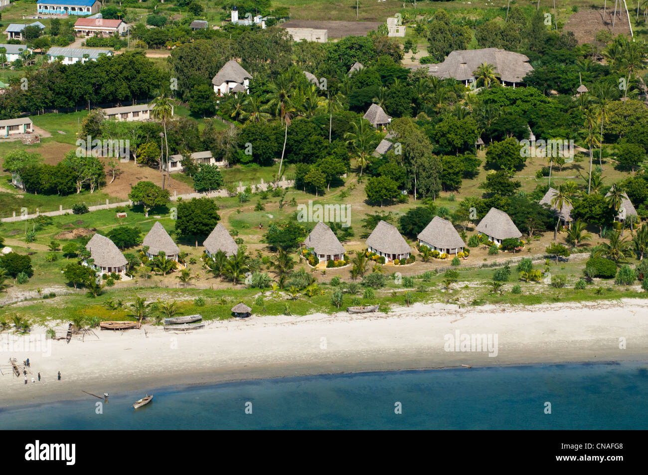 Des Reisenden Lodge, Luftaufnahme, Bagamoyo, Pwani Region, Tansania Stockfoto