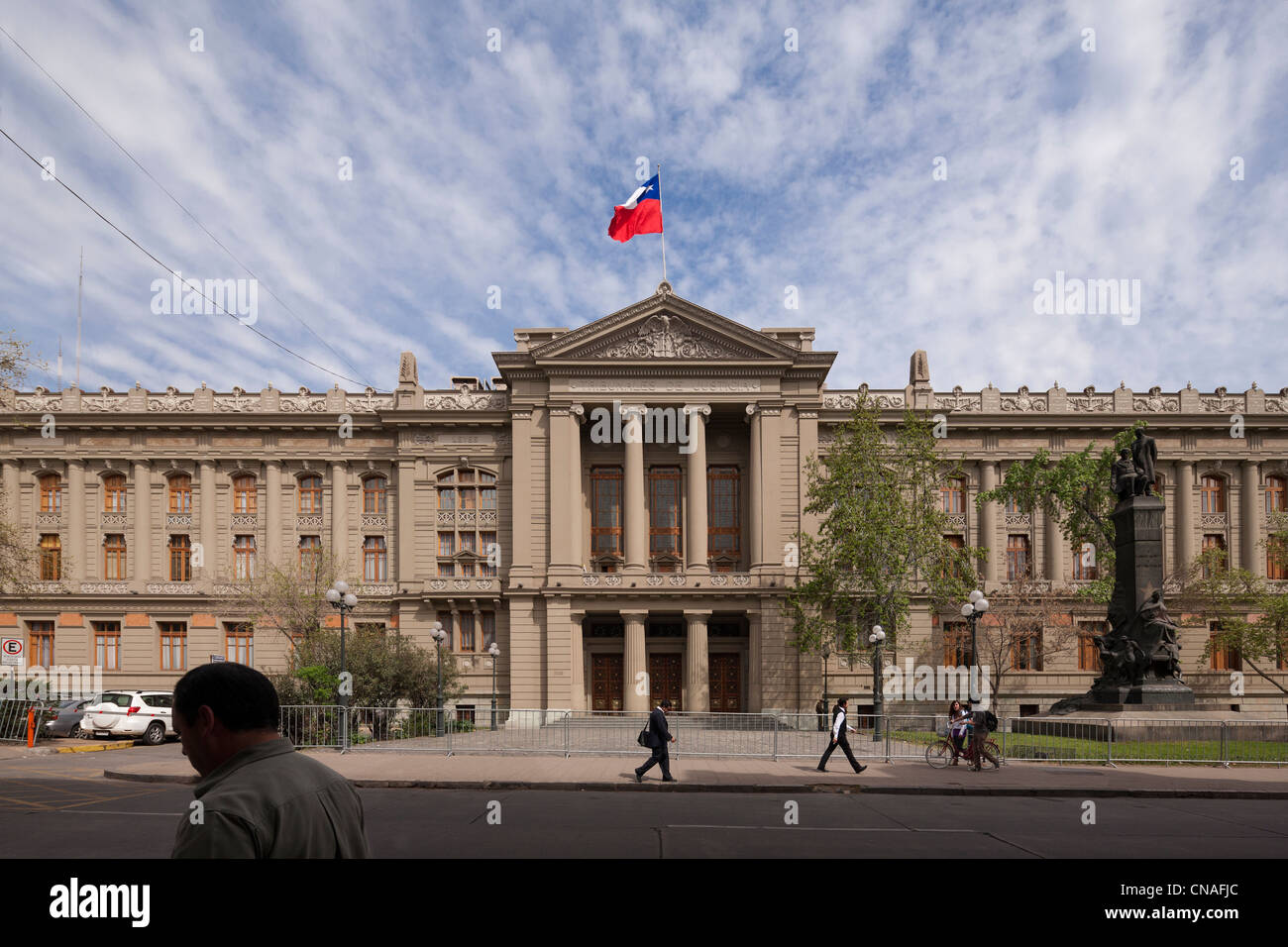 Chilenische Supreme Court Gebäude; Palais de Justice; Tribunales de Justicia, in Santiago de Chile Stockfoto