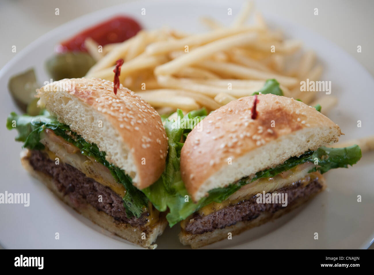 USA, California, Palm Springs, hamburger Stockfoto