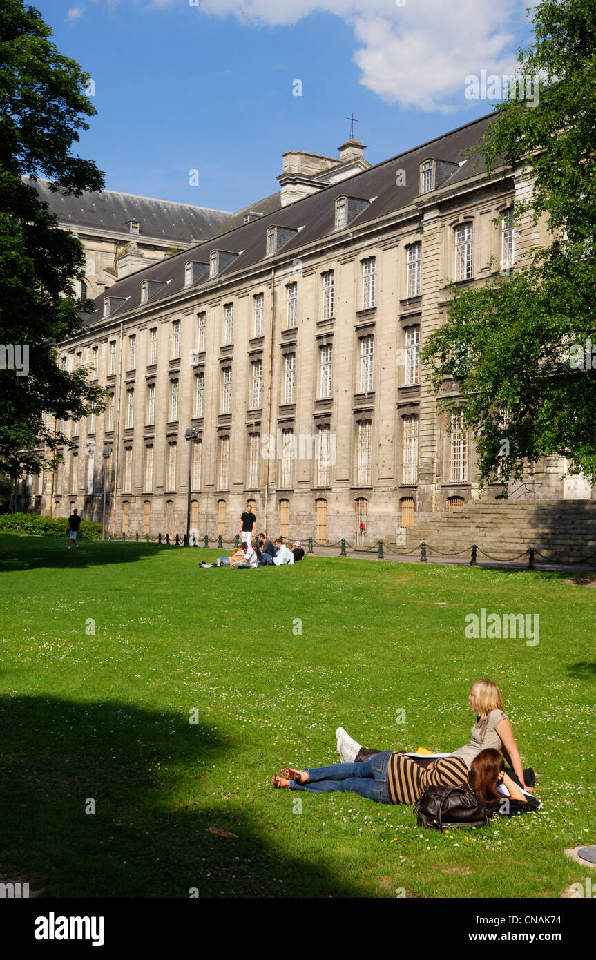 Frankreich, Pas-De-Calais, Arras, der Abtei von Saint-Vaast beherbergt das Museum der schönen Künste und die Bibliothek von Arras Stockfoto