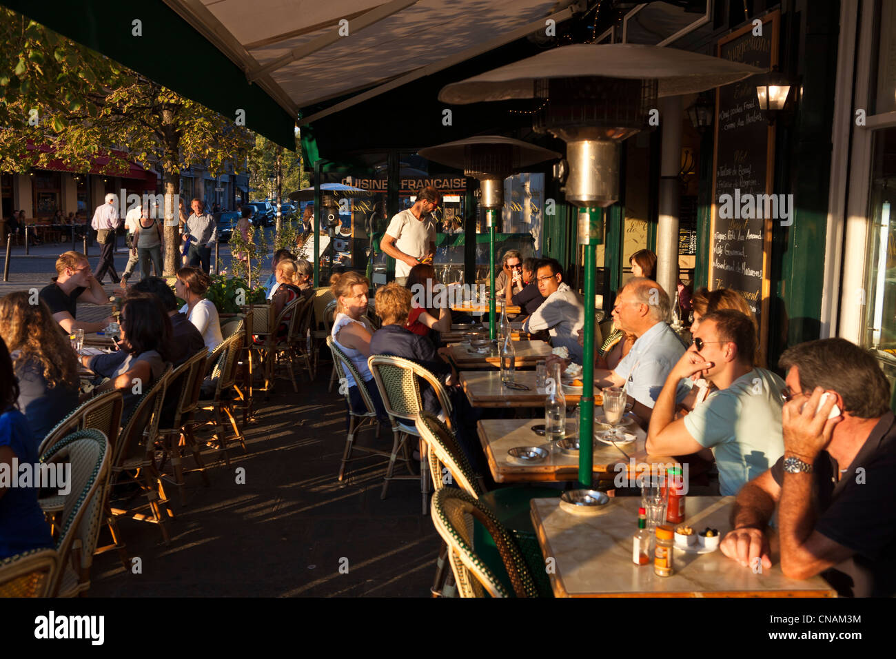 Frankreich, Paris, Ile Saint Louis, das Restaurant Le Flore de l'Île Stockfoto