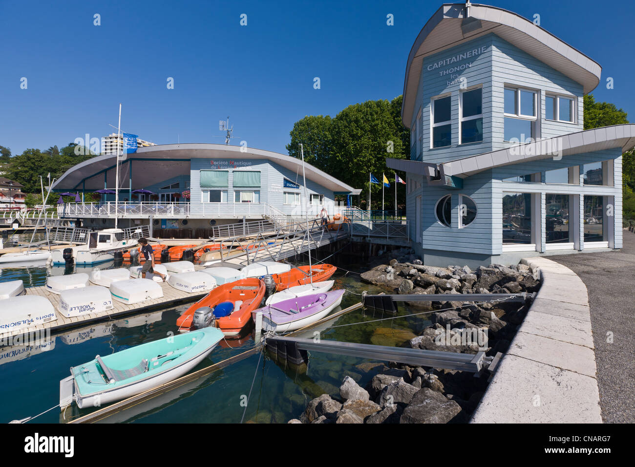 Frankreich, Haute Savoie, Le Chablais, Thonon-Les-Bains, der marina Stockfoto