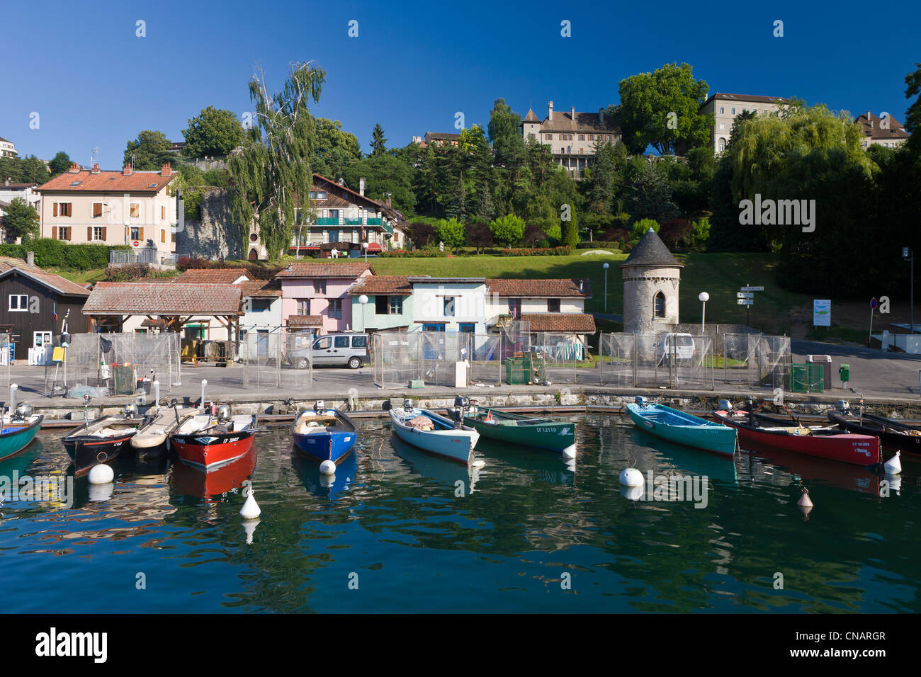 Frankreich, Haute Savoie, Le Chablais, Thonon-Les-Bains, dem Fischerhafen Stockfoto
