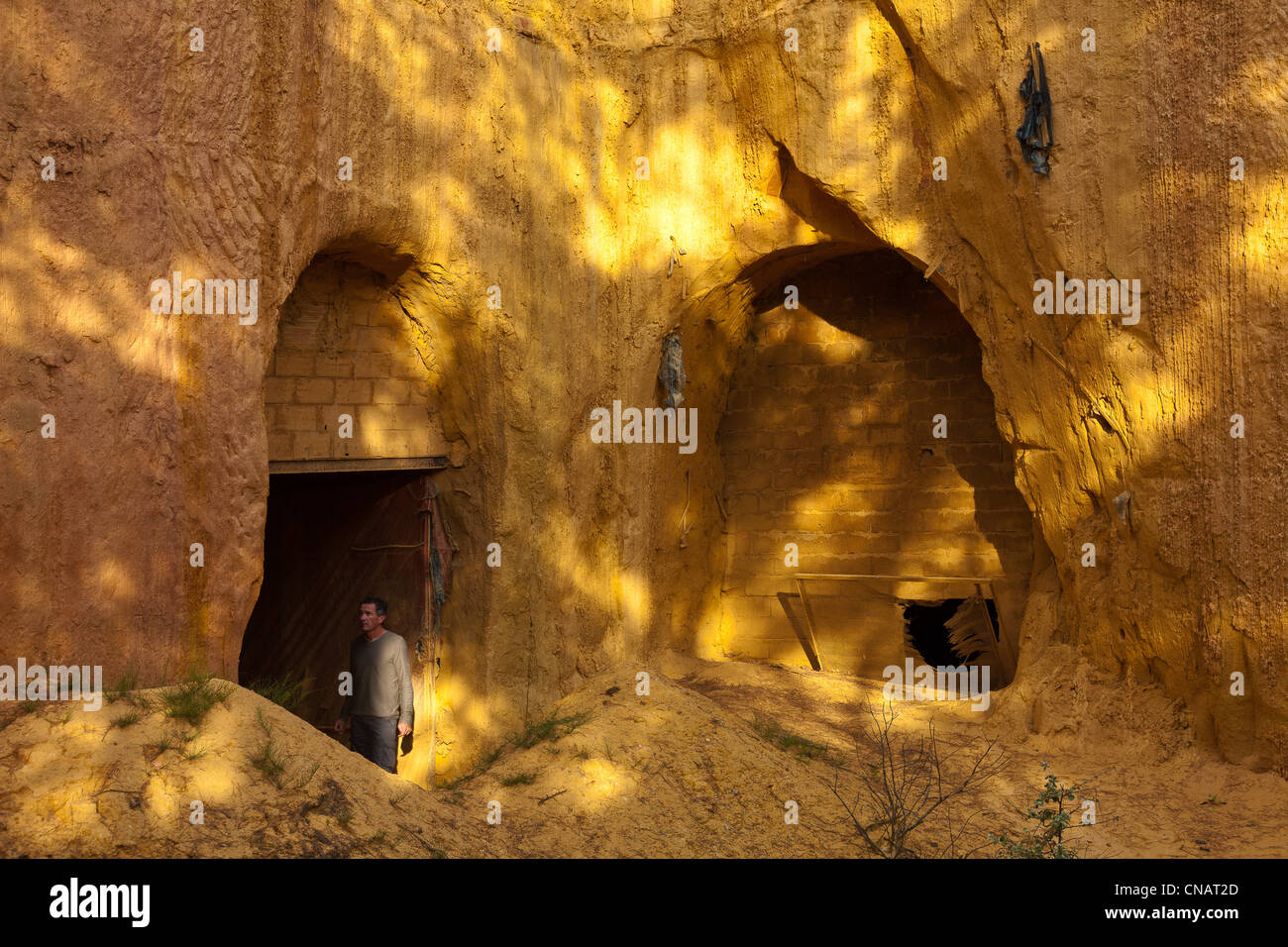 Frankreich, Vaucluse, Rustrel, Colorado Provencal, Steinbrüche alte Ocker Stockfoto