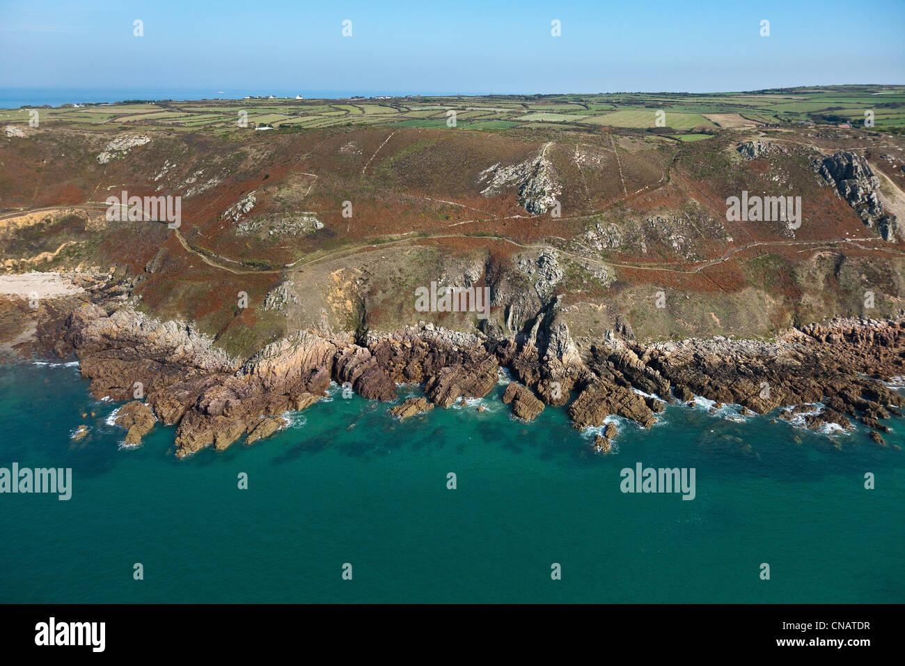 Frankreich, Manche, Auderville (Vue Aerienne) Stockfoto