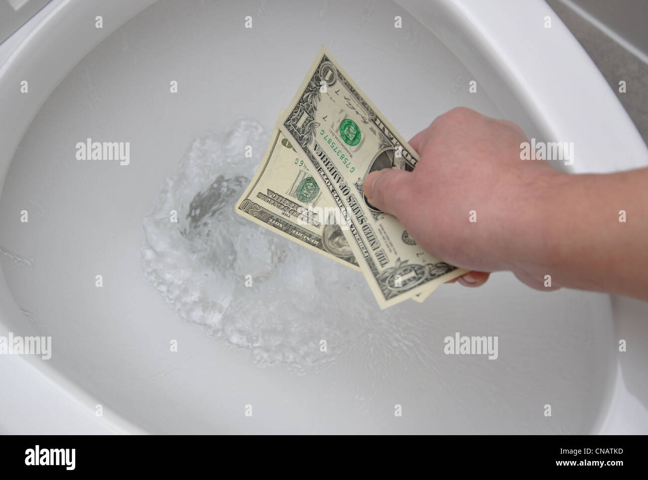 Abstrakt verschwenden Sie Ihr Geld Stockfoto