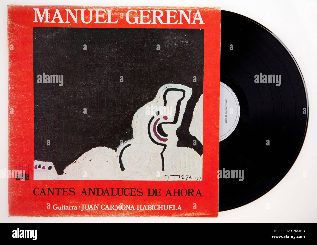 Cover des Albums Vinyl Cantes Andaluces de Ahora von Manuel Gerena, veröffentlicht 1974 bei Ariola Records Stockfoto