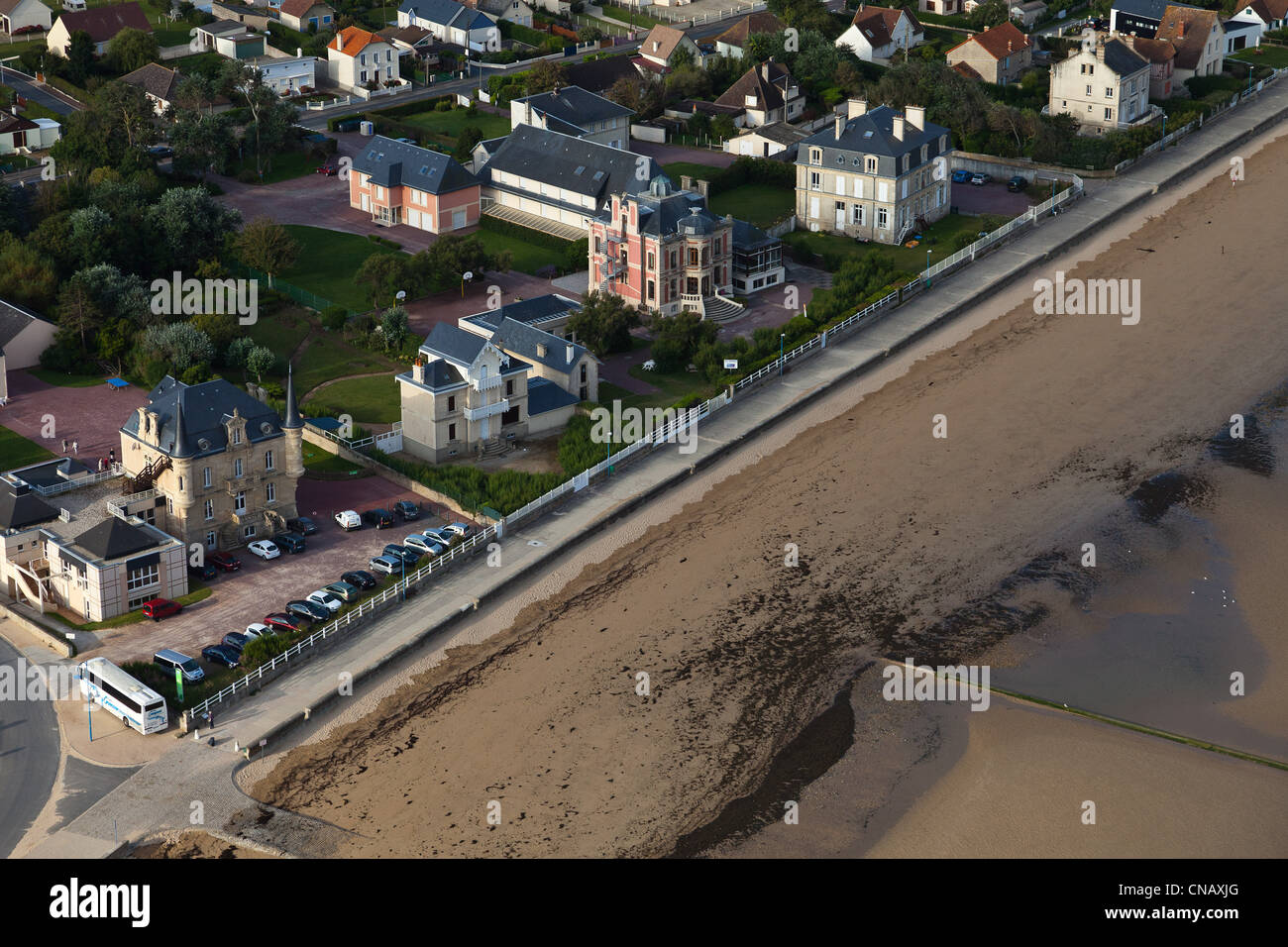 Gold Beach, einer der Landungsstrände, 6. Juni 1944 (Luftbild), Asnelles, Calvados, Frankreich Stockfoto