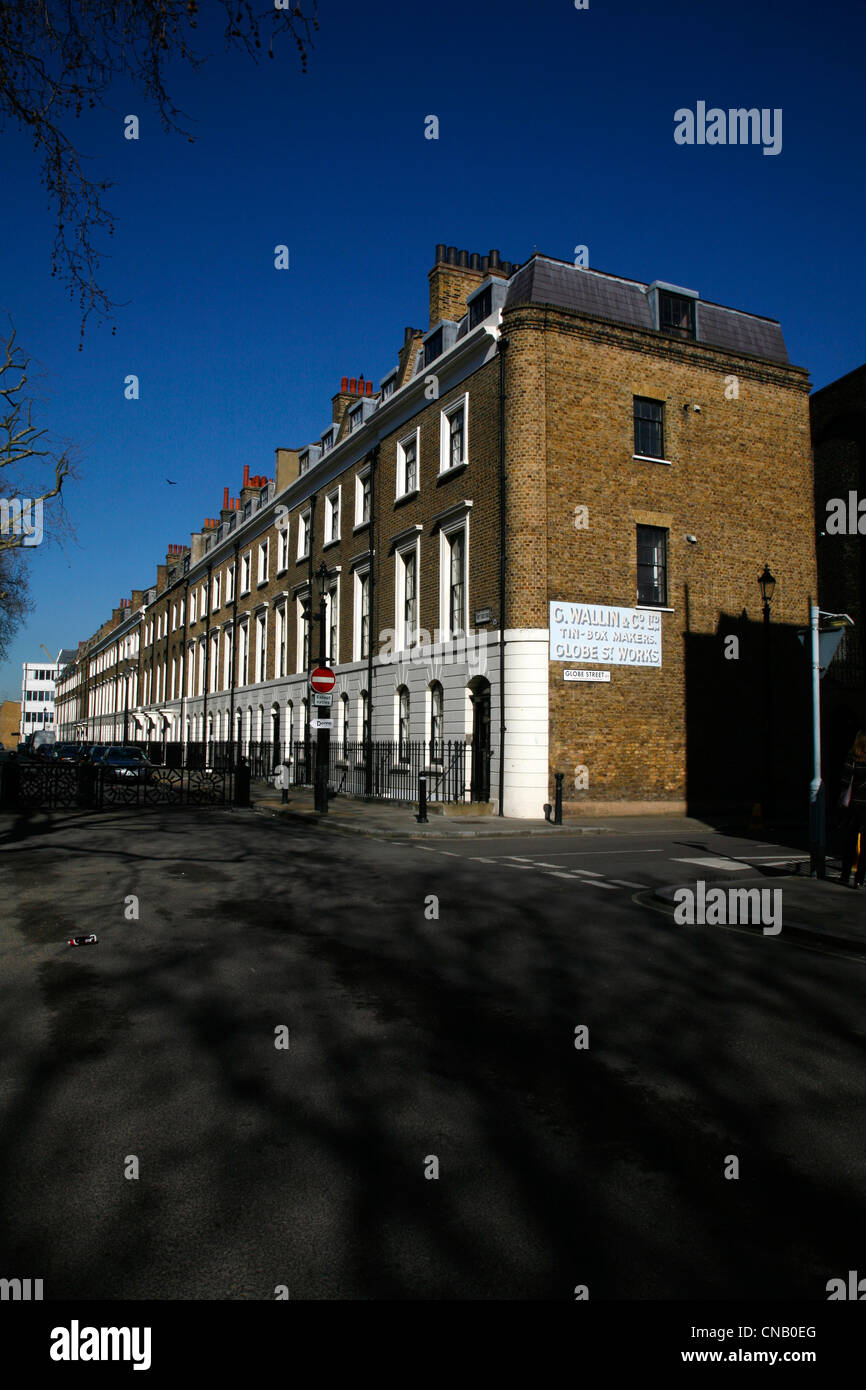 Georgische Reihenhaus wohnen auf Trinity Church Square, The Borough, London, UK Stockfoto