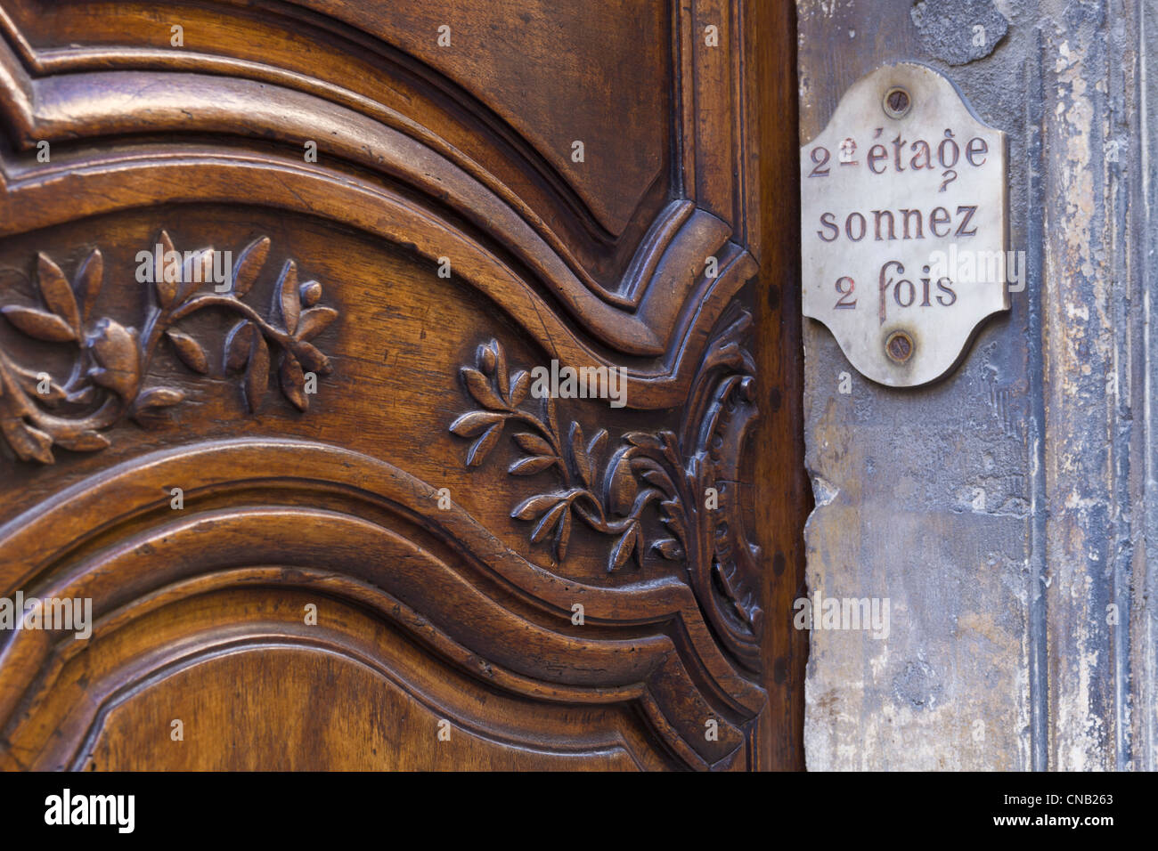 Frankreich, Bouches du Rhone, Arles, Detail einer Tür Stockfoto