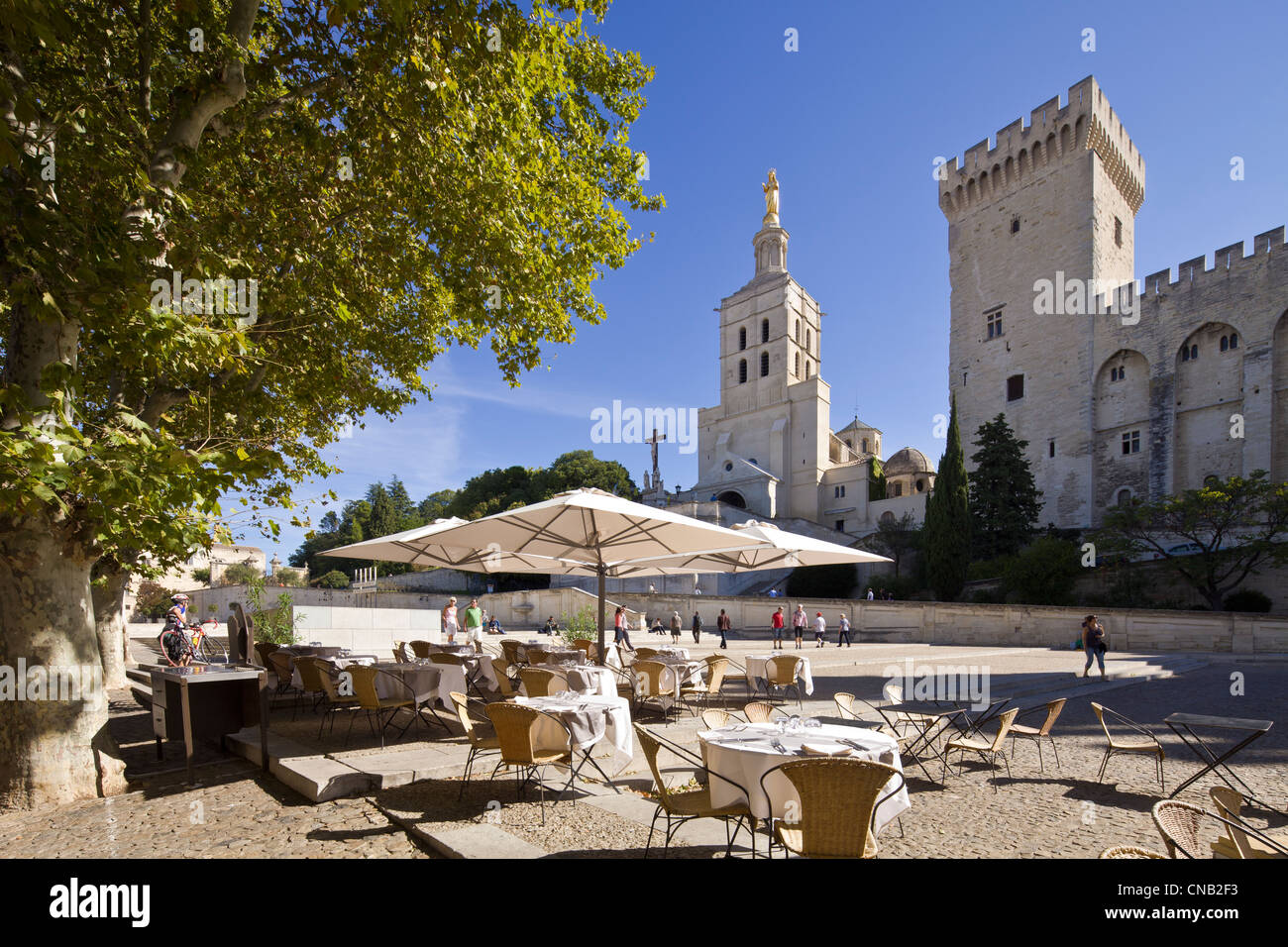Palais des Papes, Avignon, Vaucluse, Frankreich als Weltkulturerbe der UNESCO gelistet Stockfoto