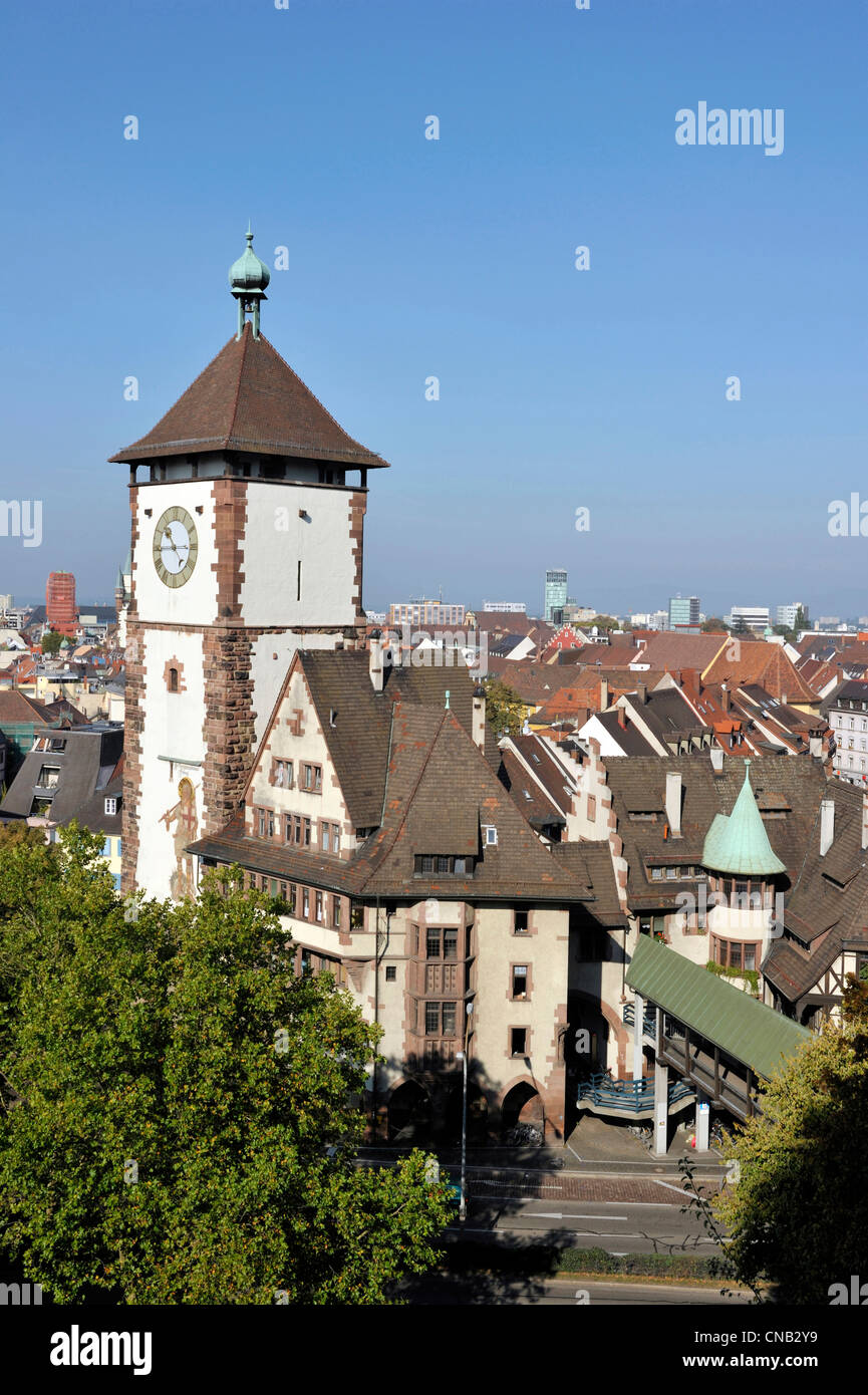 Deutschland, Schwarzwald, Schwarzwald, Baden-Württemberg, Freiburg, dem Schwabentor-Turm Stockfoto
