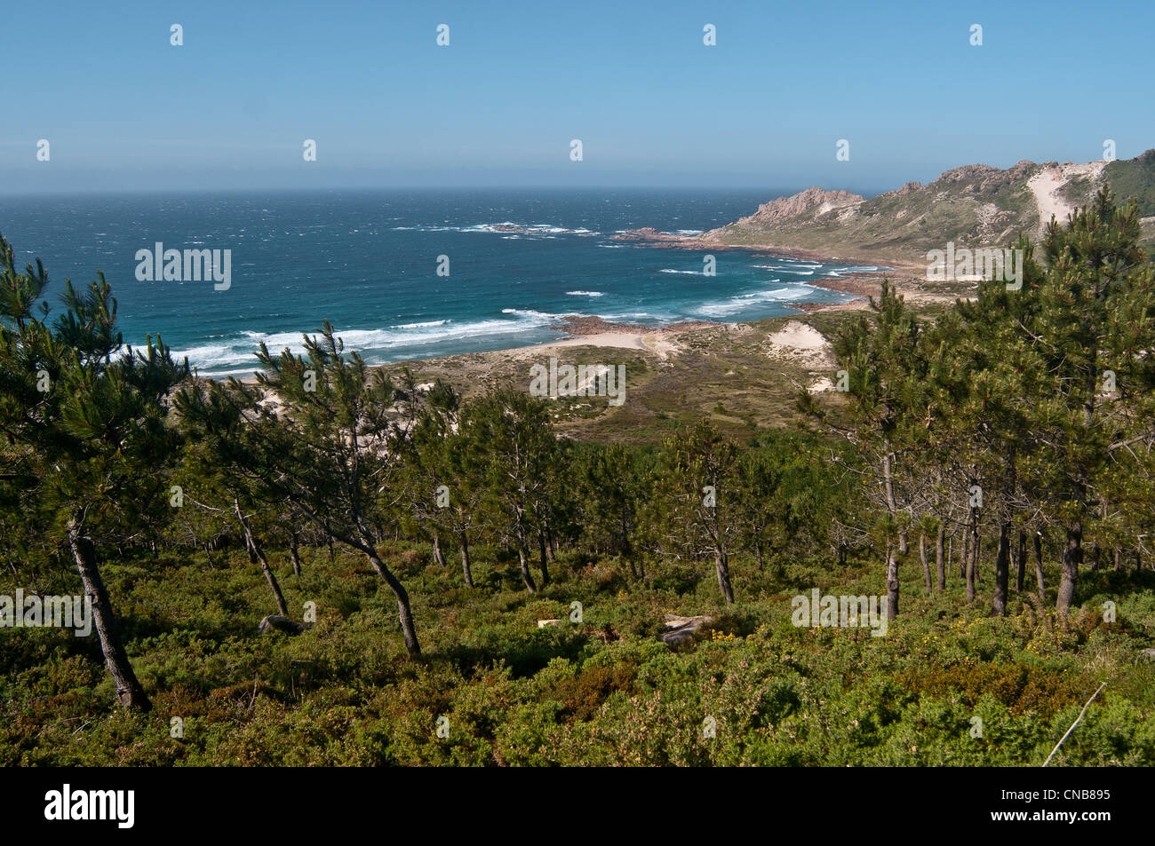 Spanien, Galicien, Coastal Toten, Veo Cabo, Strand (Bereich) des Trece Stockfoto