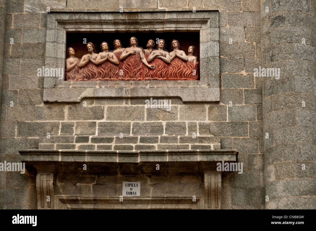 Spanien, Galizien, Santiago de Compostella, aufgeführt als Weltkulturerbe der UNESCO, Kirche Las Animas Stockfoto