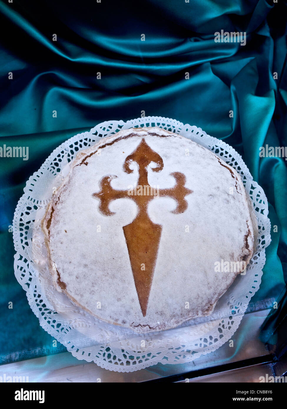 Typisch für Santiago De Compostela Spanien, Galicien, Kuchen Stockfoto