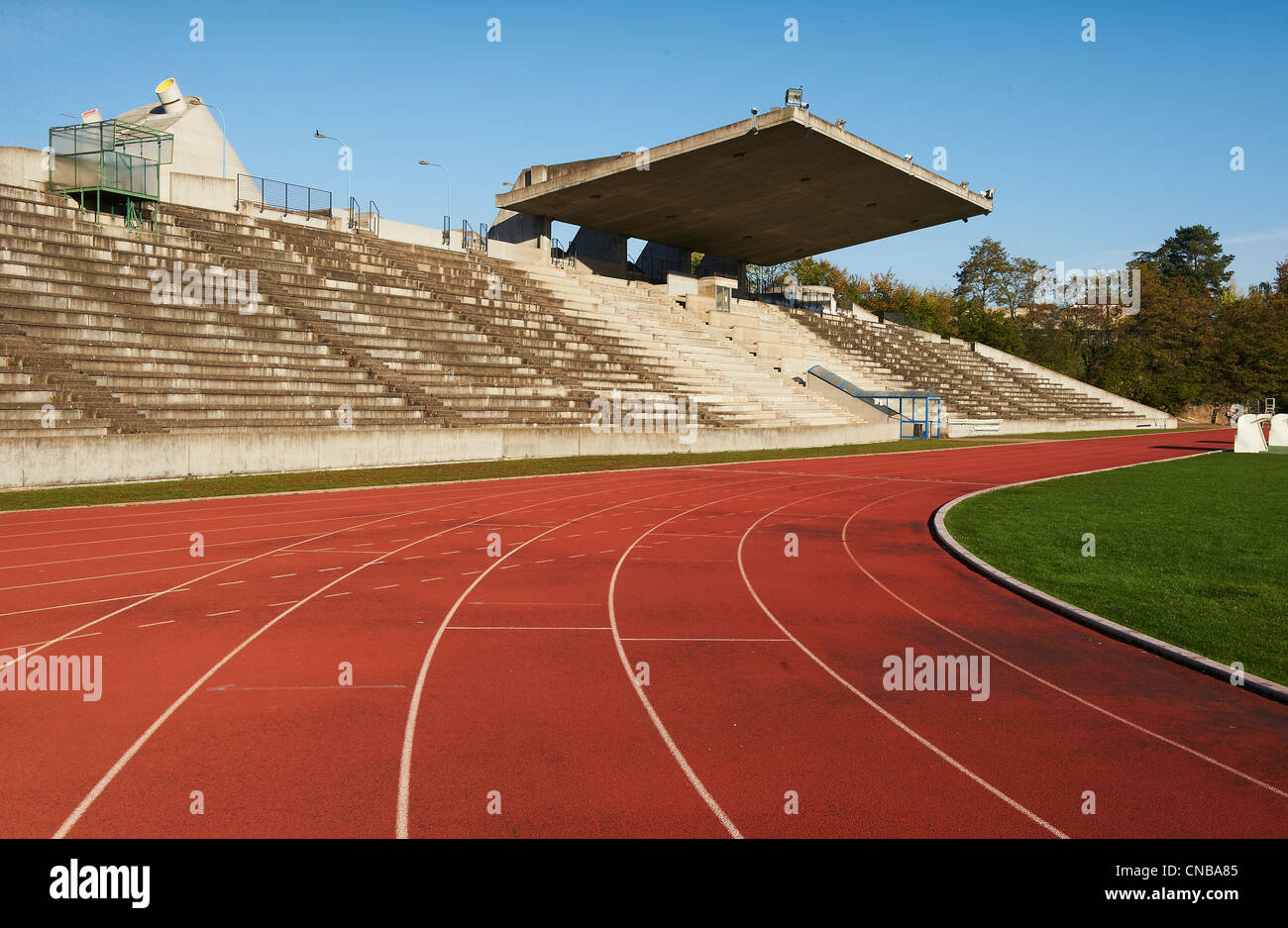 Frankreich, Loire, Firminy, Le Corbusier-Website von Firminy (Firminy-Vert), das Stadion Stockfoto